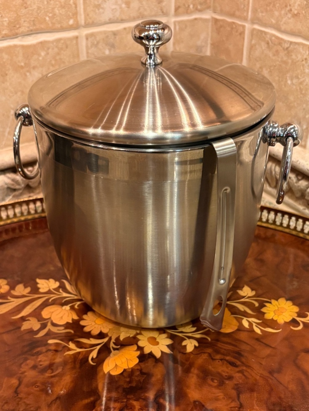 HOME Insulated Ice Bucket Stainless Steel in EUC